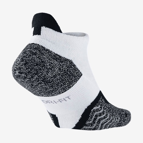 New Nike Elite Cushioned Support No-Show Tab Tennis Socks SX4987 110 - Picture 2 of 4